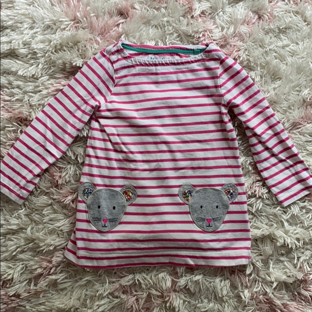 Mini boden striped tunic top